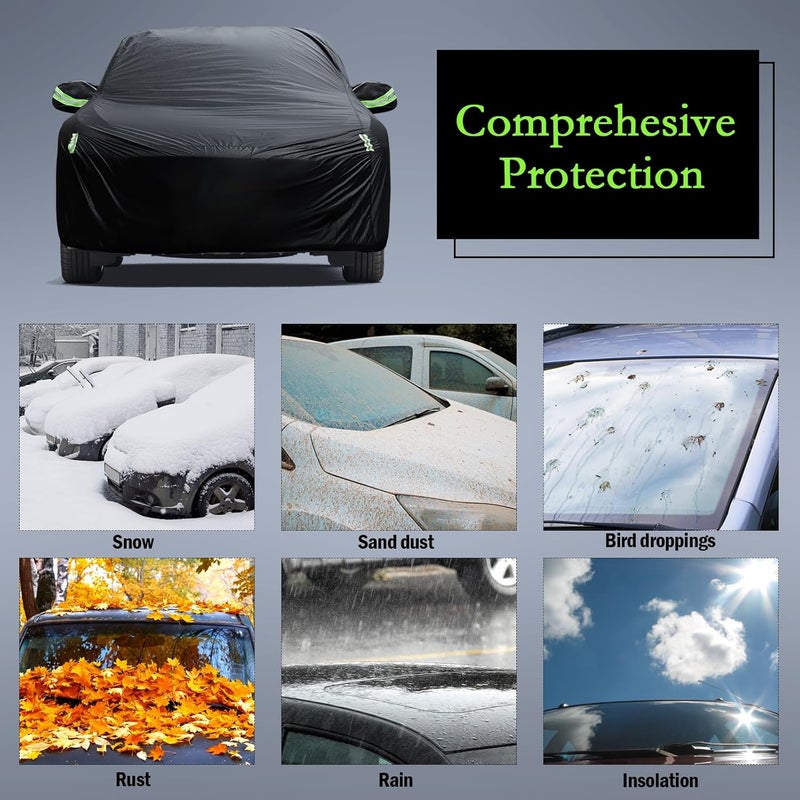 Migaven Car Cover Custom Fit for 2014-2025 Mini Cooper/Cooper S/Hardtop/Clubman/Countryman 4 Door, Waterproof All Weather Full Exterior Cover Rain Sun Protector with Door Zipper - Image 5